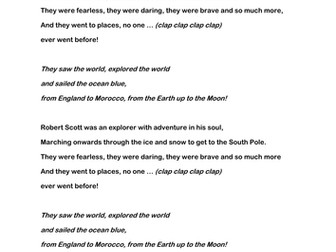 KS1 Famous Explorers Song.