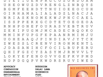 Dalai Lama Word Search
