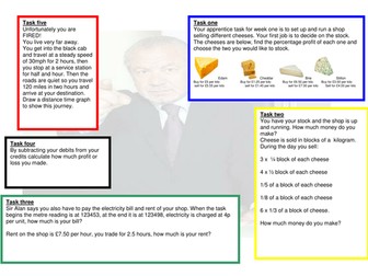 Functional Maths TV programme revision actvities.