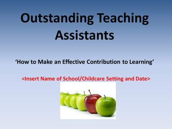 TA Training - Outstanding Teaching Assistants