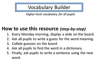 Vocabulary Builder KS3 / KS4 