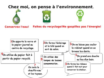 On pense à l'environnement