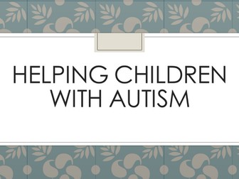 Helping children with Autism