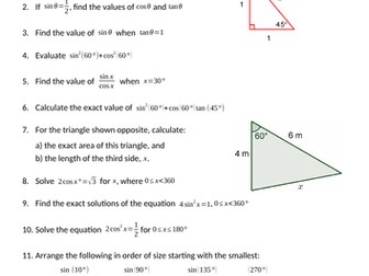 Exact Value Trigonometry