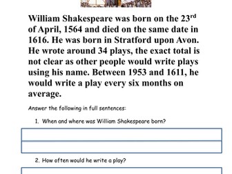Shakespeare based intro / Shakespeare cover lesson