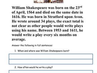 Shakespeare based intro / Shakespeare cover lesson