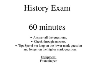 History Exam Package Year 7-8