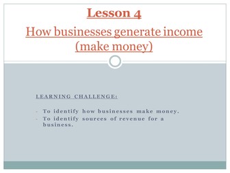 Unit 2: Finance for Business (BTEC Level 2 First Award in Business)