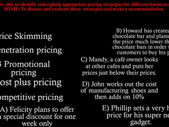 IGCSE Business Studies (CIE Board): Pricing Strategies