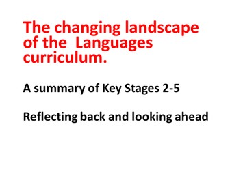 Changes in Mfl- reflecting and looking forward