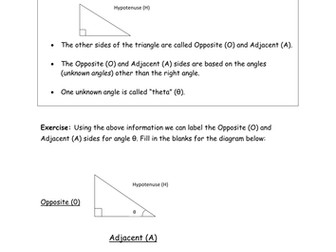 Simplified Trigonometric Ratios Worksheet with answers
