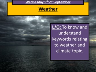 Weather - Scheme of work, whole unit