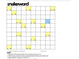 Solar System 1 - Snakeword Puzzle!