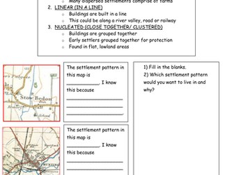 Settlement Patterns Worksheet