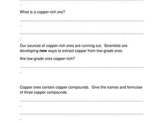 AQA C1 3.4 Extracting Copper