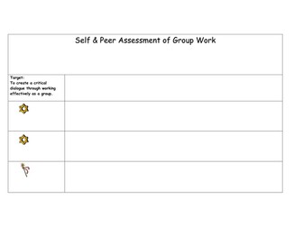 Peer self assessment template 