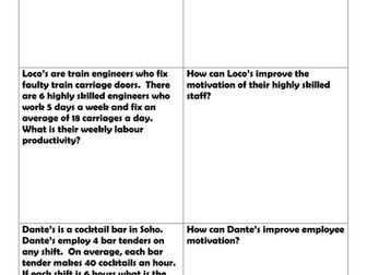Labour Productivity Average Costs Capacity Utilisation Practice Calculations and Answers 