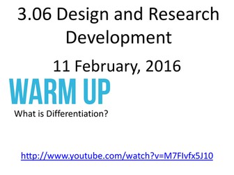 3.06 Design and Research Development - Edexcel GCSE Business Studies 