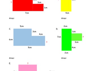 Yr 5 calculating area of compound shapes