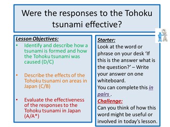 Tsunamis and Japan Case Study 