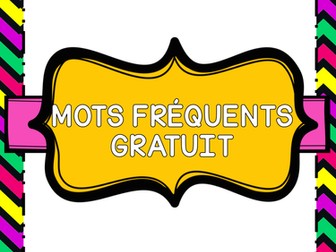 French Sight Words/Mots fréquents en français