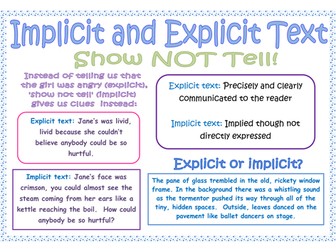 Explicit implicit text definition