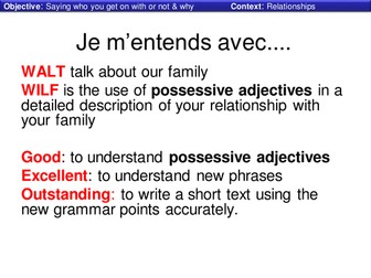 FRENCH GCSE PERSONAL INFO