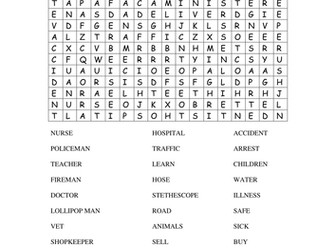 People Who Help Us wordsearch