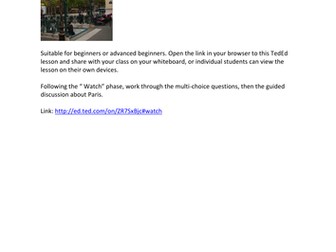 Paris TedEd lesson based on a visit to Paris