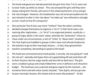 S.P.A.G and reading practice. ( year 6)