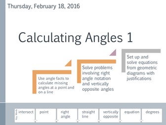 Calculating Angles 1 - About a point and on a line