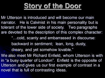 Notes "The Strange Case of Dr Jekyll & Mr Hyde" by Robert Louis Stevenson