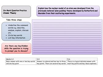 Six Mark Question on Atomic Structure (Physics GCSE AQA P2) 