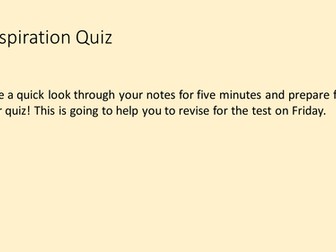Respiration and the Respiratory System (New Science spec 2015)