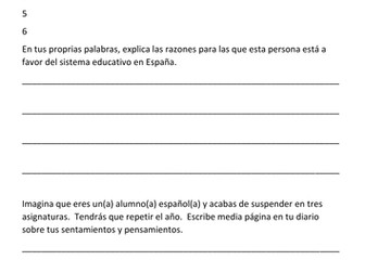Education.  The differences: British & Spanish school systems. 
