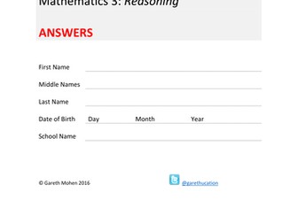 KS2 New 2016 SATS-style Mathematics 3 - Reasoning test (Year 6)