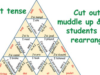Past tense tarsia game