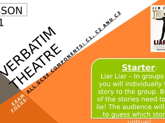 Verbatim Theatre  Year 8 or 9  Drama