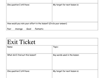 Exit Ticket Plenary
