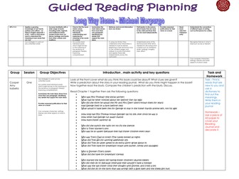 Long Way Home Guided Reading Planning