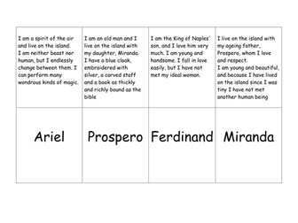 Tempest Character Cards 