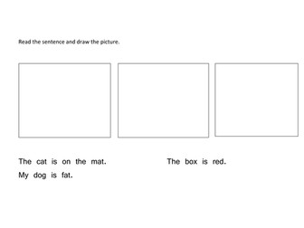 Read and Draw sentences. 