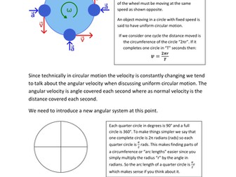 AQA A-level Physics: Uniform Circular Motion (notes and question booklet)