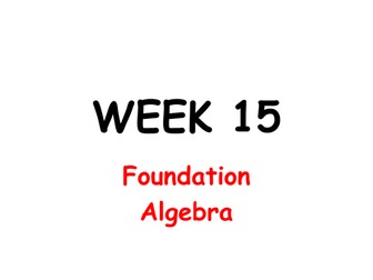 GCSE Revision starters - Foundation