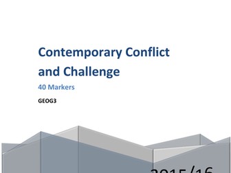 GEOG3 - Contemporary Conflict and Challenge Exam Technique