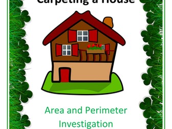 KS2 Investigation - Year 5/6 - Area and Perimeter  - Carpeting a House - Differentiated