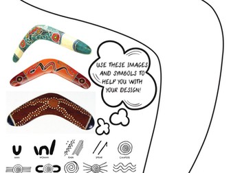 Aboriginal Art Boomerang Design Sheet