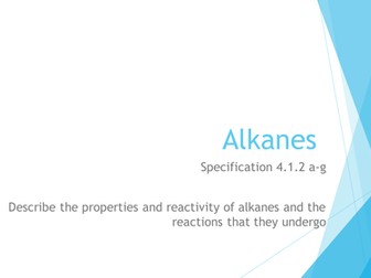 Alkanes  (4.1.2) OCR AS Chemistry H032