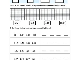 Ordering decimals