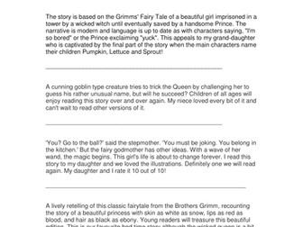 Can you guess which fairy story the review is about?